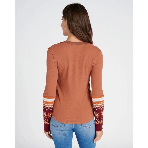 Free People Boho Long Sleeve Mikah Layering Sweater Autumn Combo Small NWT - Picture 8 of 8